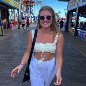 NWT - Crochet Knit Crop Top